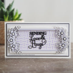 Sue Wilson Basket Weave Slimline Stencil-2