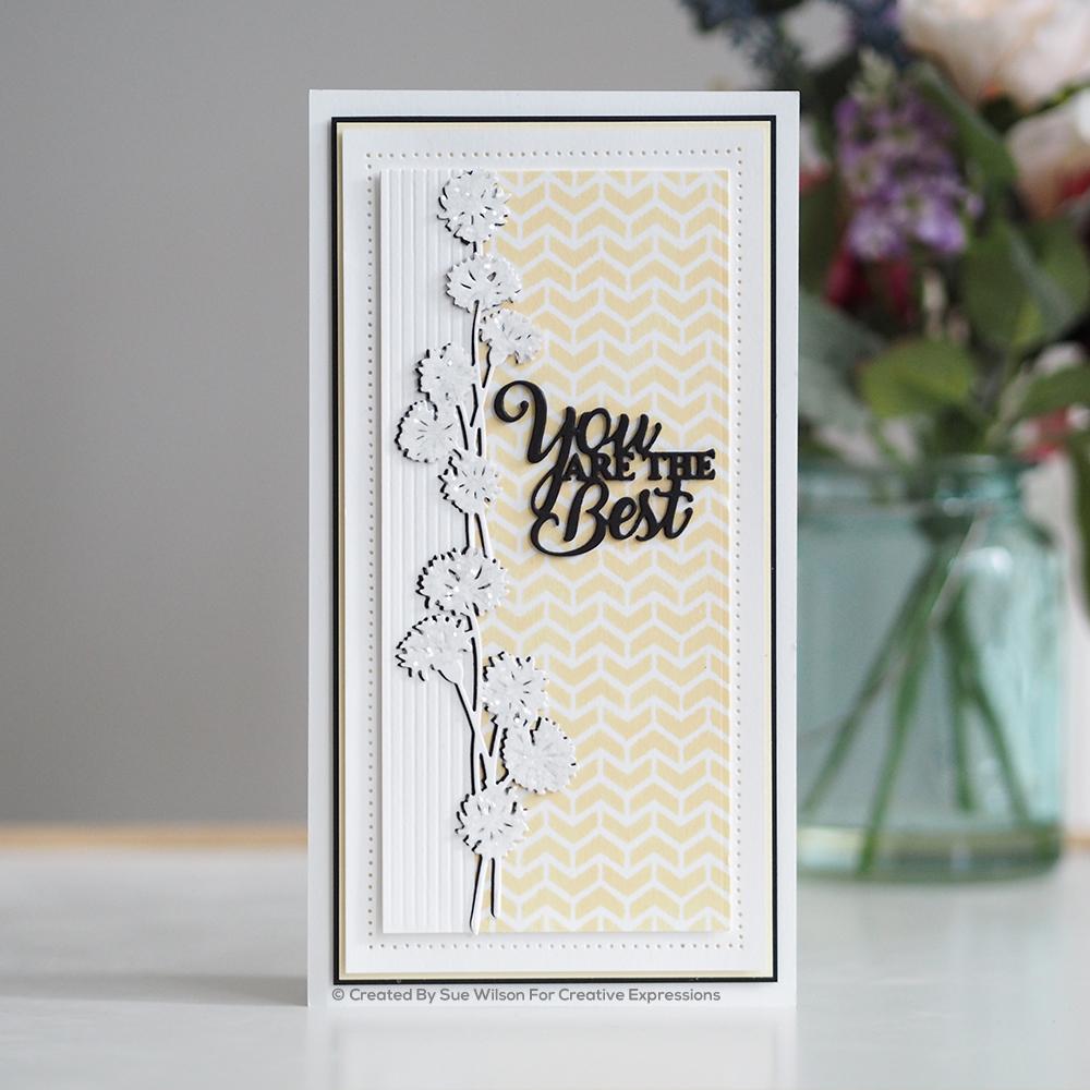 Sue Wilson Chevron Slimline  Stencil-2