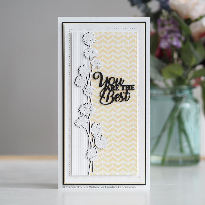 Sue Wilson Chevron Slimline  Stencil-2