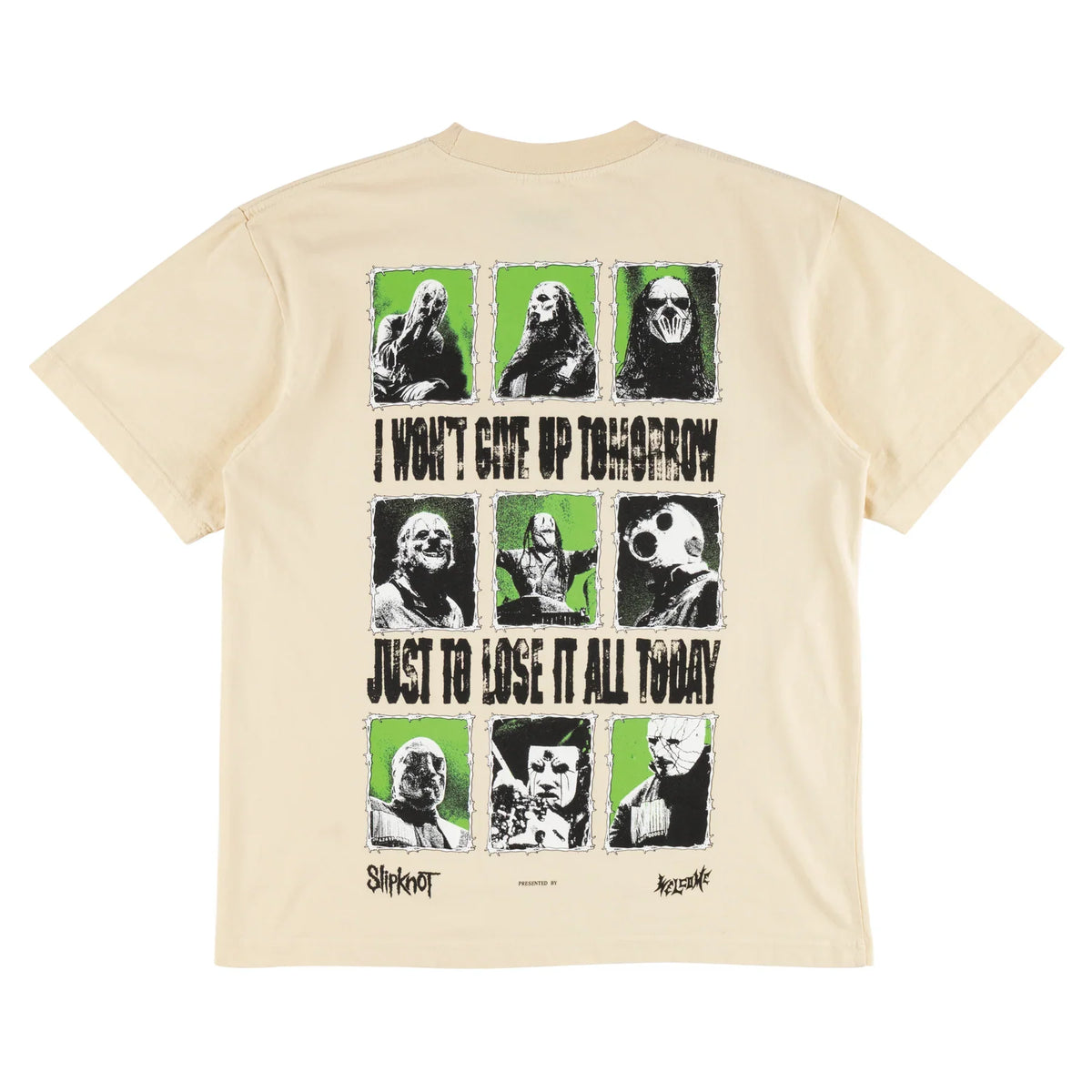 Welcome x Slipknot 'Tomorrow' Boxy Garment Dyed-Tee - Bone-2