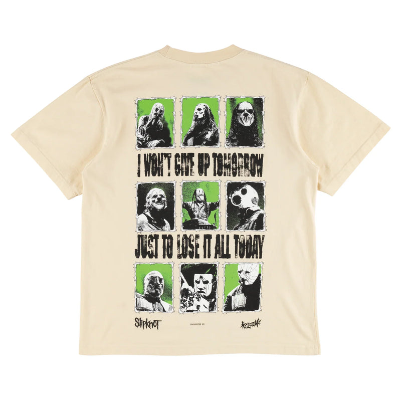 Welcome x Slipknot 'Tomorrow' Boxy Garment Dyed-Tee - Bone-2