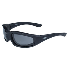 Global Vision Kickback Padded Motorcycle Sunglasses. Matte Black Soft-Touch Riding Glasses-2
