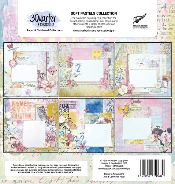 3Quarter Designs - Scrapbook Collection - Soft Pastels-8