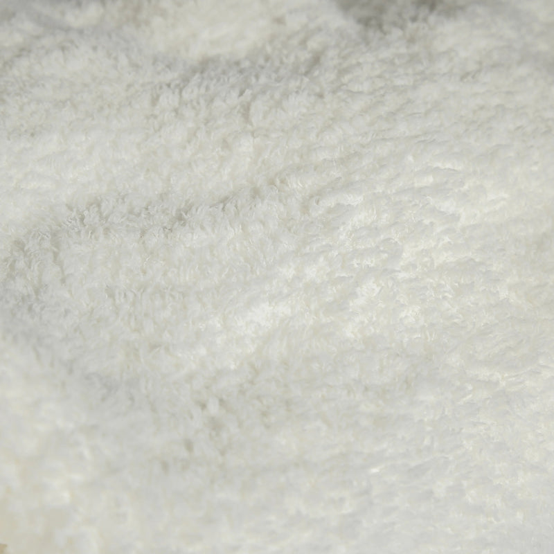 White Solid Double Layered Extended Throw-10