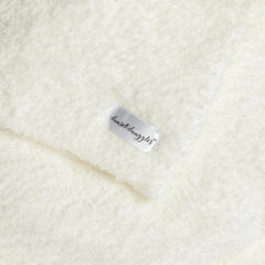 White Solid Double Layered Extended Throw-13