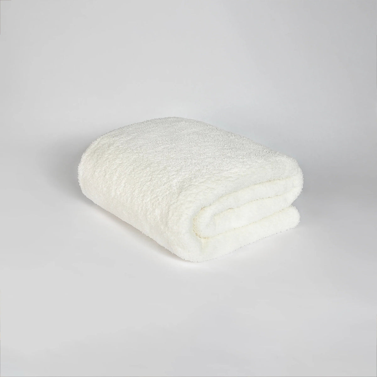 White Solid Double Layered Extended Throw-14