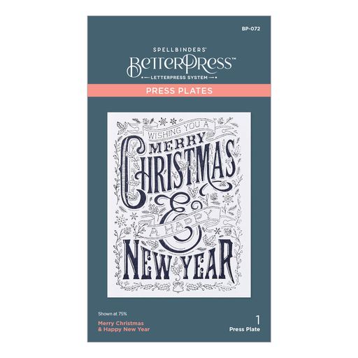 Plaque d'impression Joyeux Noël et Bonne Année de la collection de Noël BetterPress-1