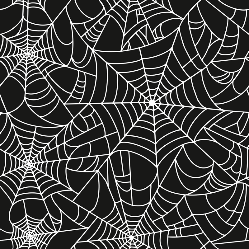 Halloween Spider Web (Black and White) Prints Adhesive Vinyl-1