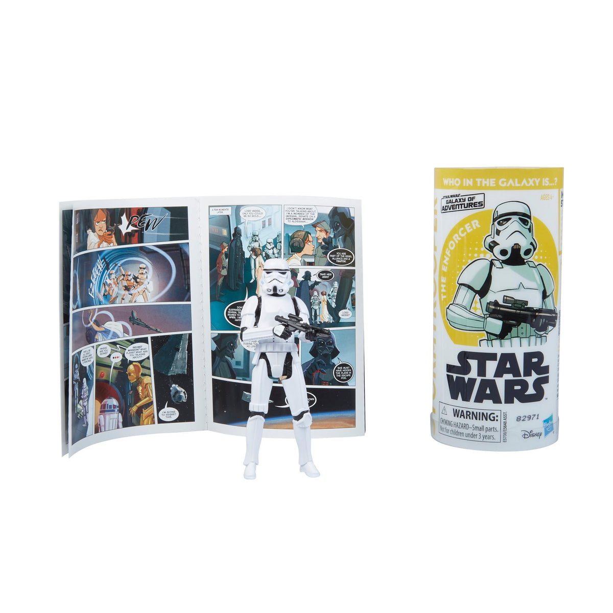 Star Wars Galaxy of Adventures Imperial Stormtrooper Figura de acción de 3.75" con mini cómic (UPC: 630509783182)