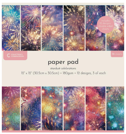 Crafter’s Companion Stardust Celebrations 12”x12” Paper Pad-1