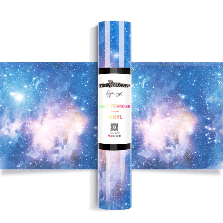 Teckwrap Galaxy Heat Transfer Vinyl - Bright Sky  | Unleash Your Creativity with Colorful Swirls!-1
