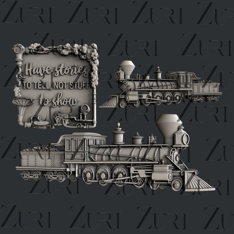 Zuri Designs Steampunk Locomotive Set 1-1