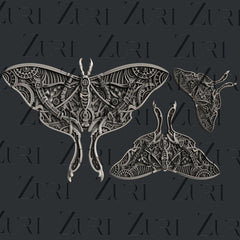 Zuri Designs Steampunk Luna Moth-1