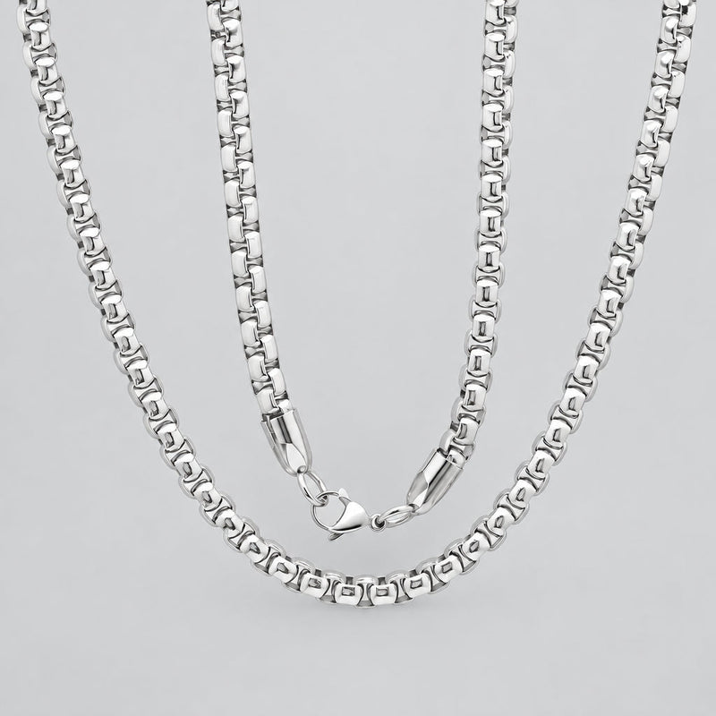 Steeltime Box Chain Necklace | Stainless Steel Chain-1