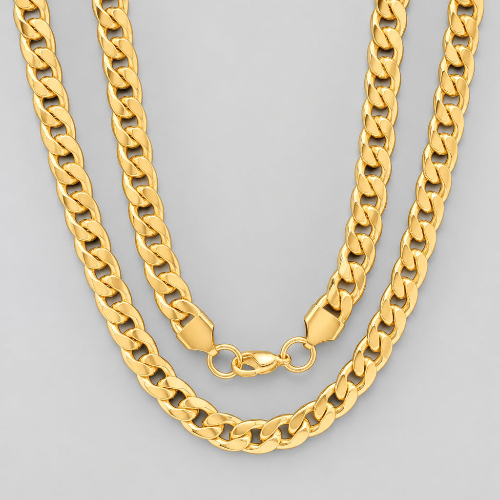 Steeltime Classic Chain Necklace | Stainless Steel & 18K Gold Plated-2
