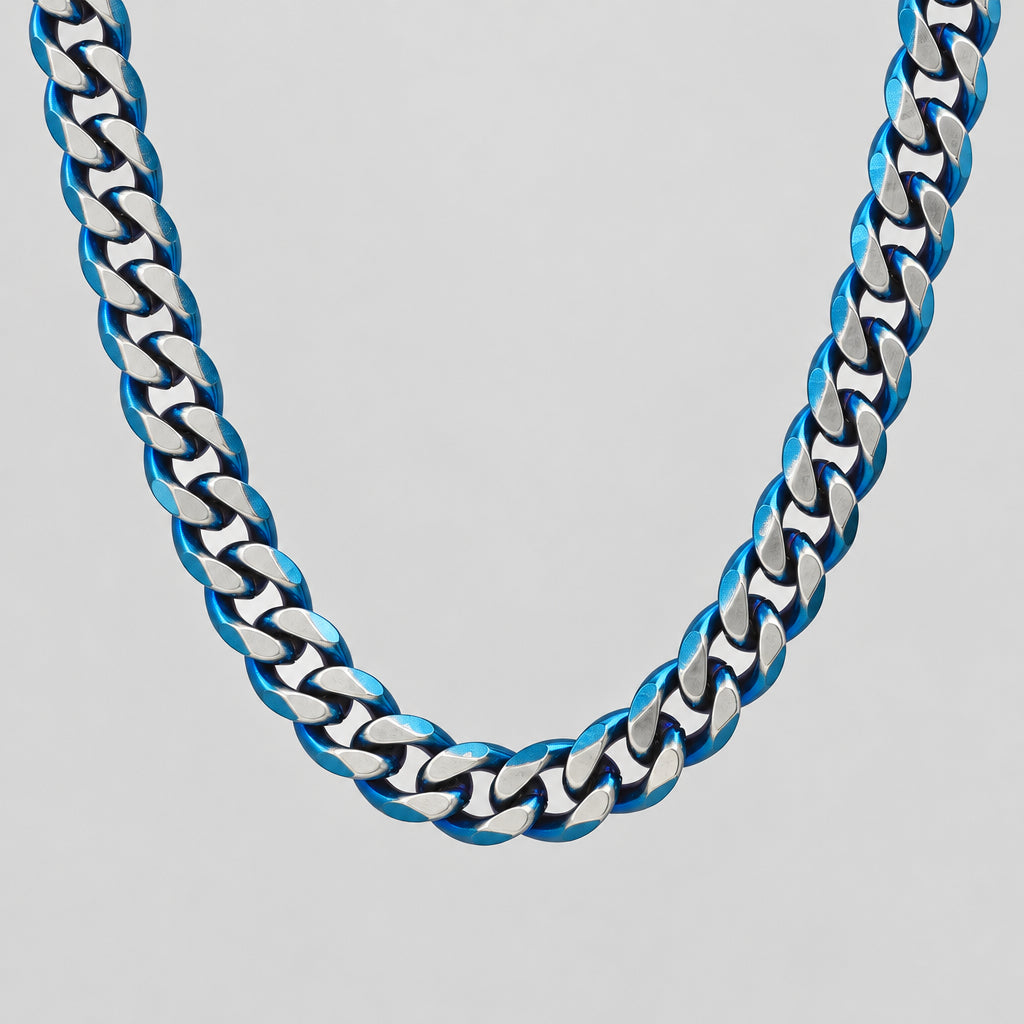 Steeltime Men's Cuban Link Chain Necklace | Oxidized Stainless Steel-1