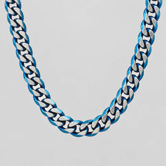Steeltime Men's Cuban Link Chain Necklace | Oxidized Stainless Steel-1