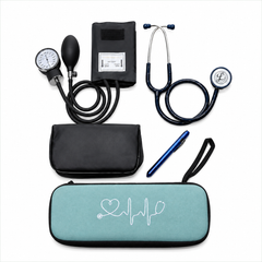 Medical Diagnostic Kit with Littmann Stethoscope, Blood Pressure Cuff and Penlight, Teal-1