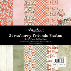 Collection de papiers "Strawberry Friends Basics" 6x6 (34881)-1
