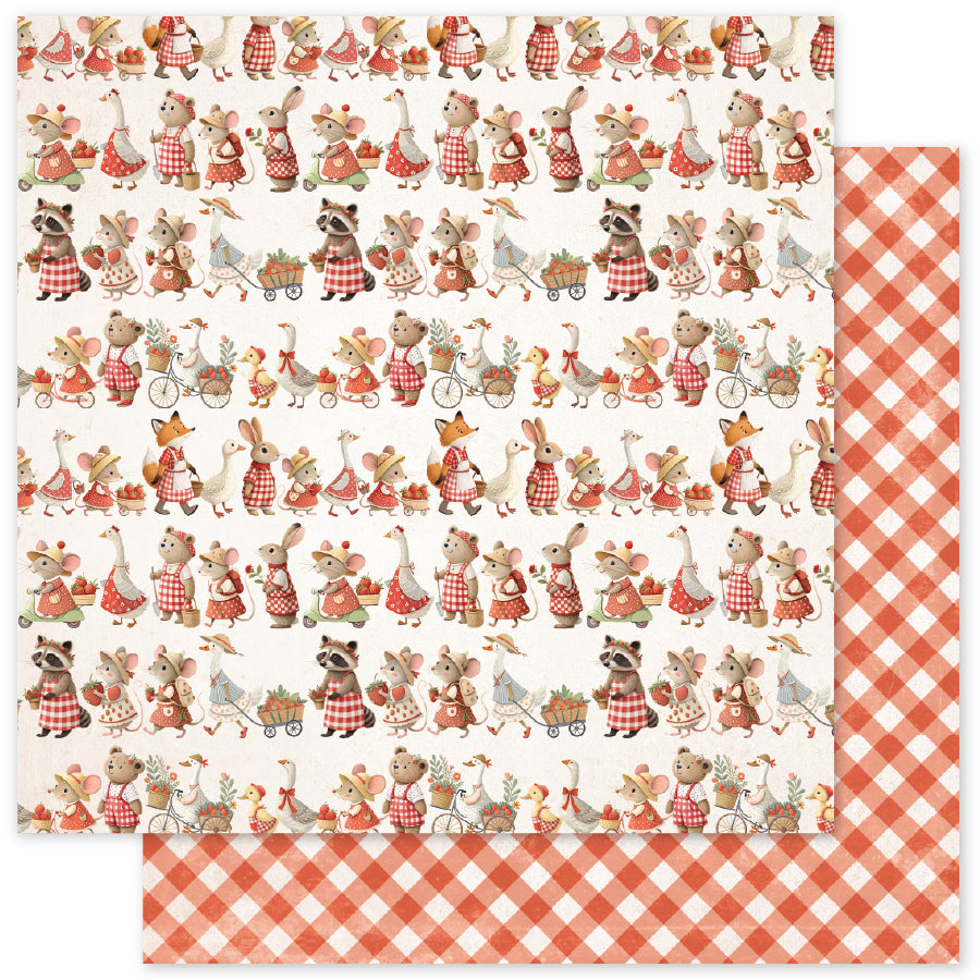 Collection de papiers "Strawberry Friends Basics 12x12" 34884-2