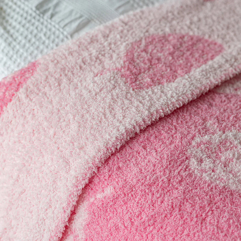 Cotton Candy Strawberry Print Extended Throw-1