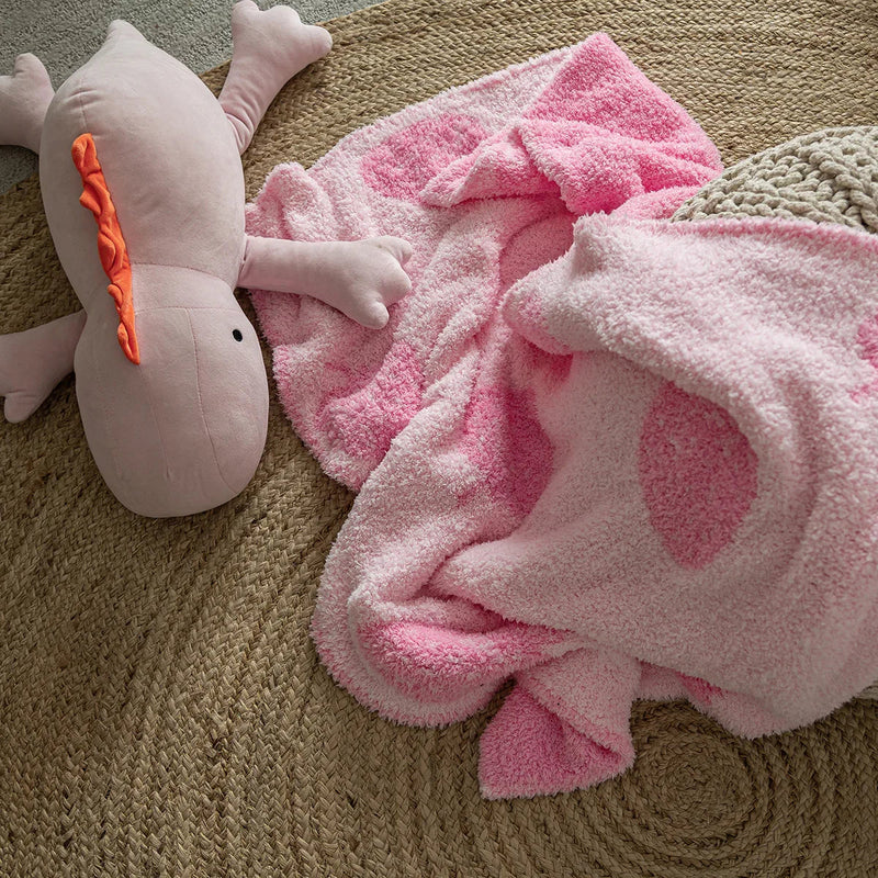 Cotton Candy Strawberry Print Toddler Blanket-4