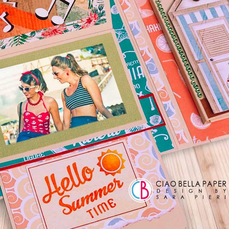 Ciao Bella Summer Tales Patterns Pad 12"x12" 8/Pkg-9