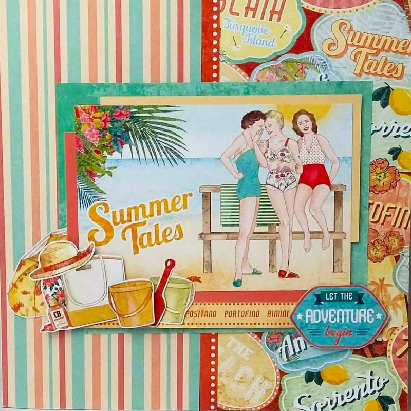 Ciao Bella Summer Tales Patterns Pad 12"x12" 8/Pkg-11