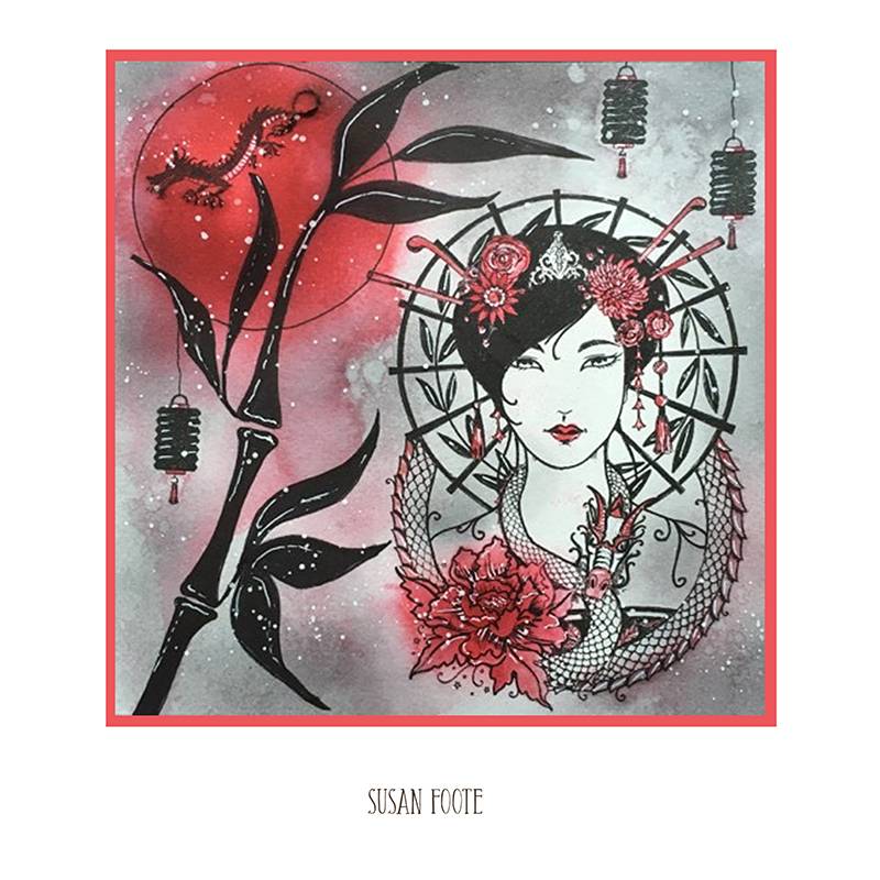 Oriental Princess A5 Clear Stamp Set-3