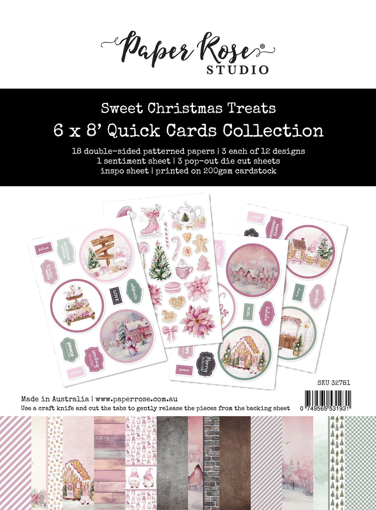 Sweet Christmas Treats 6x8" Quick Cards Collection 32781-1