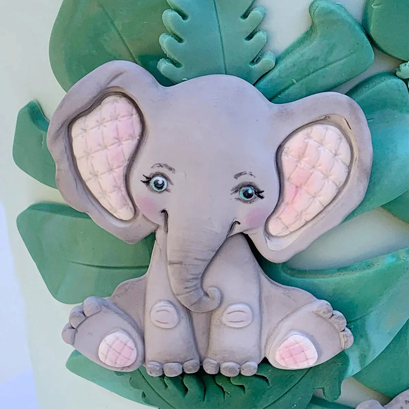 Molde de silicona de elefante Sweet Safari-7