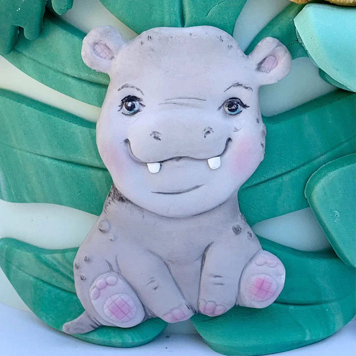 Sweet Safari Hippo Silicone Mould-7