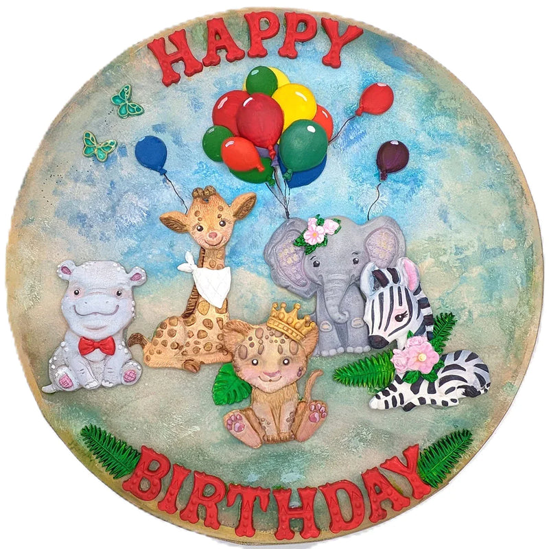 Sweet Safari Hippo Silicone Mould-11