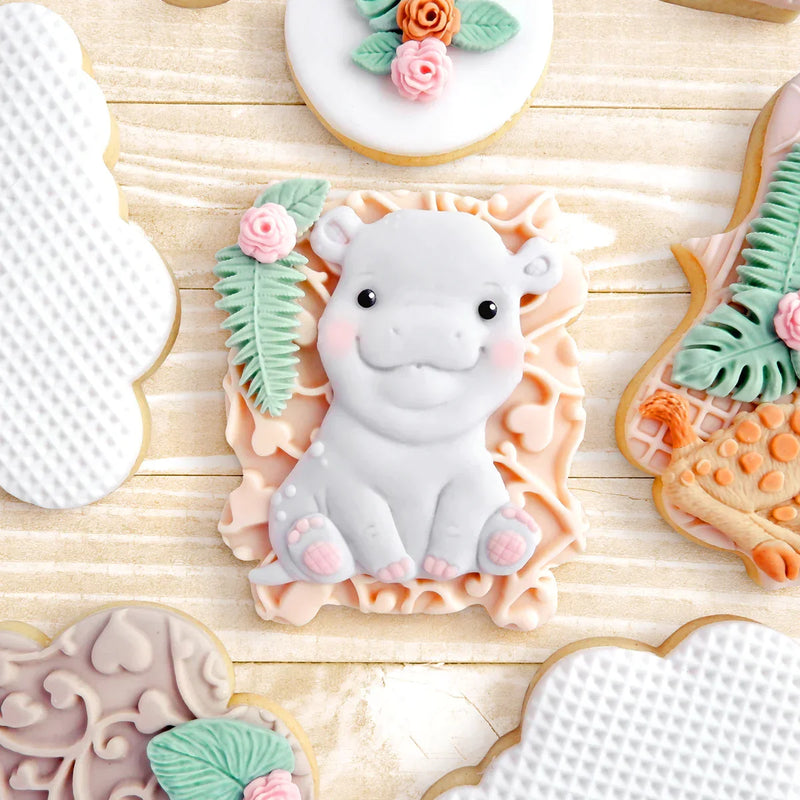 Sweet Safari Hippo Silicone Mould-12
