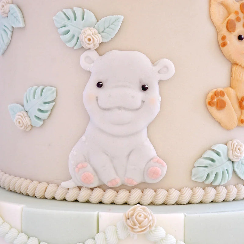 Sweet Safari Hippo Silicone Mould-5