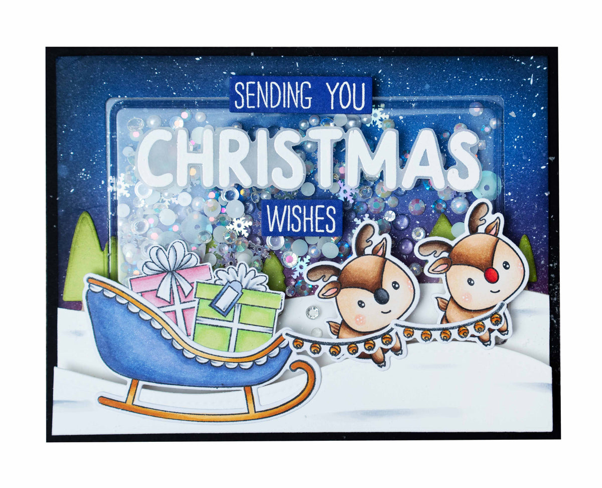 SS Mask Background Snowfall Sweet Stories 210x150x1mm 1 PC nr.140-2