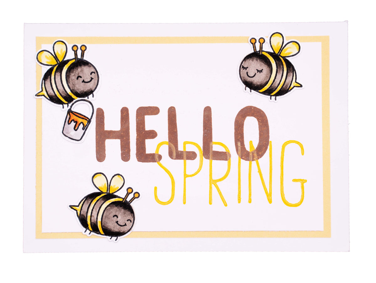 SS Clear Stamp Quotes Large Hello Spring Sweet Stories 105x148x3mm 4 PC nr.214-4