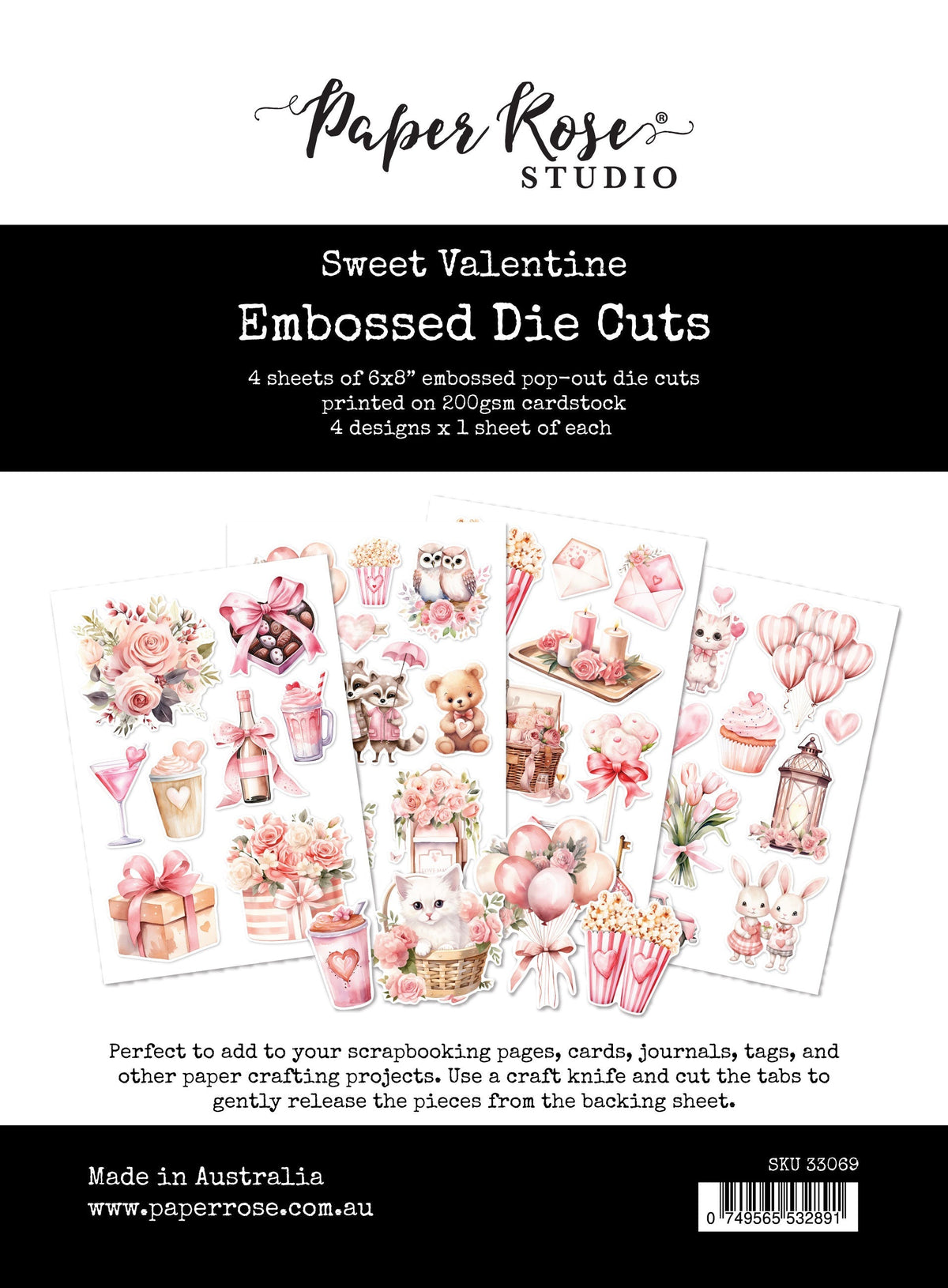 Sweet Valentine Embossed Die Cuts 33069-1