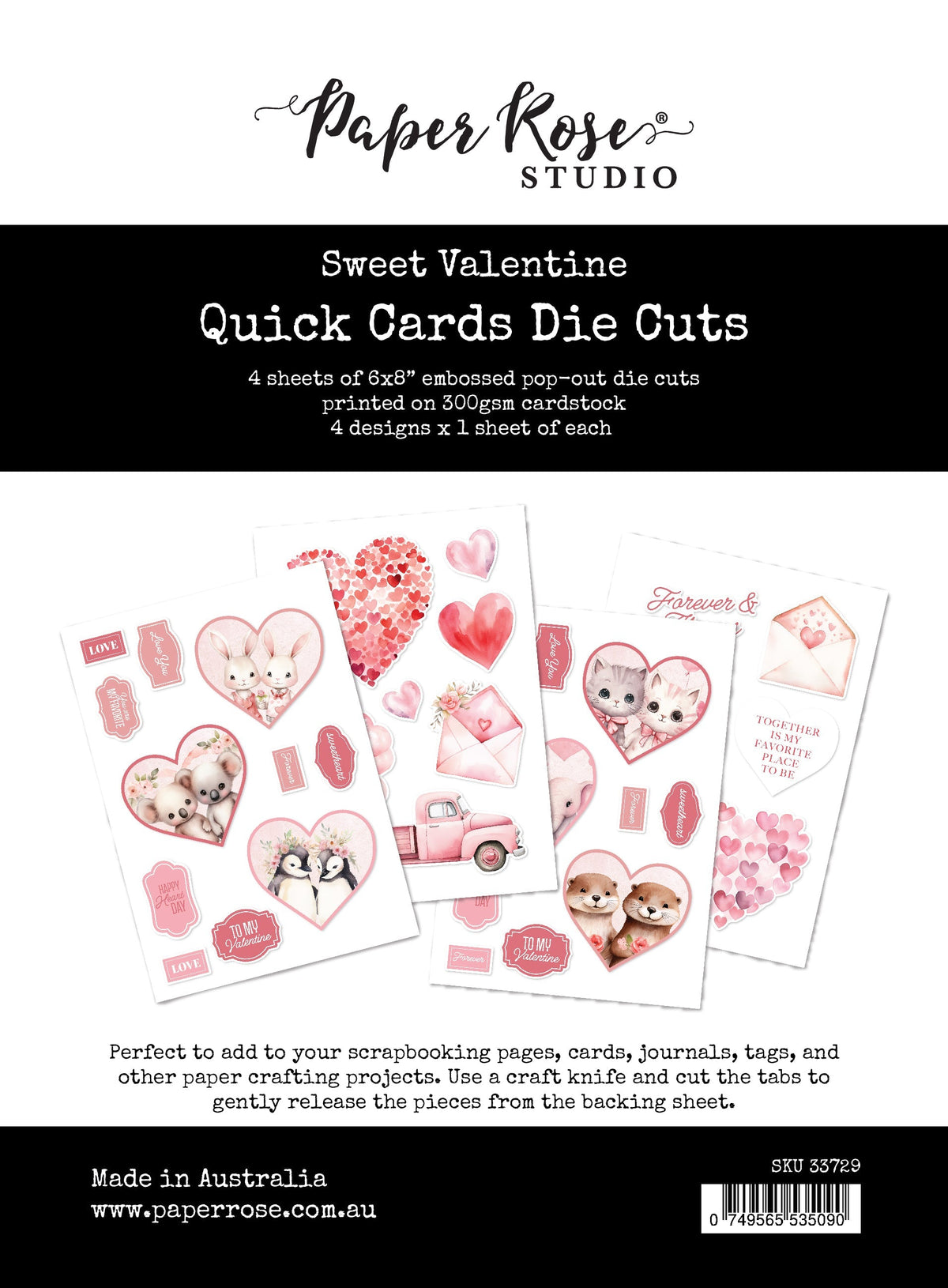Sweet Valentine Quick Cards Die Cuts 33729-1