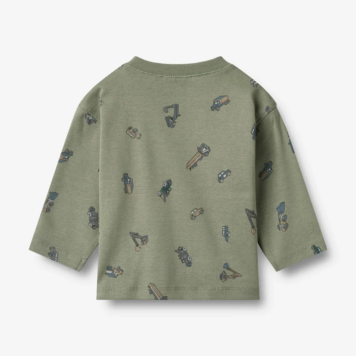 L/S Malthe T-Shirt | Dusty Green Cars | Wheat Kids-2