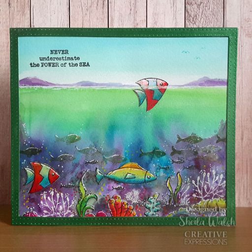 Woodware Clear Singles Coral Reef 8 in x 2.6 in Stamp-2