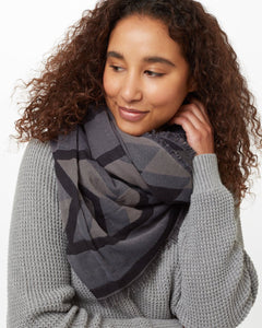 Cotton Geo Blanket Scarf-3
