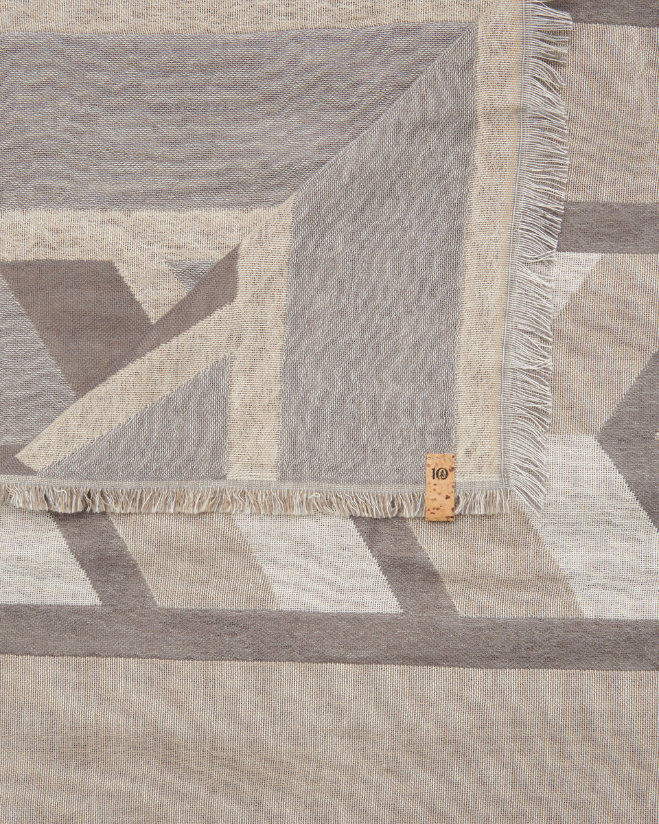 Cotton Geo Blanket Scarf-2