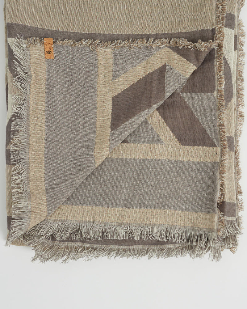 Cotton Geo Blanket Scarf-3