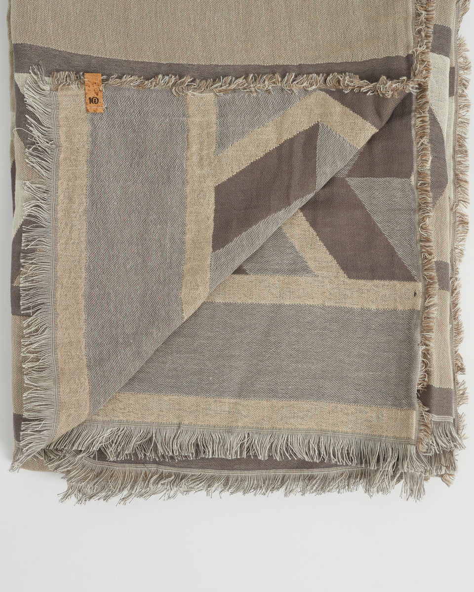Cotton Geo Blanket Scarf-3