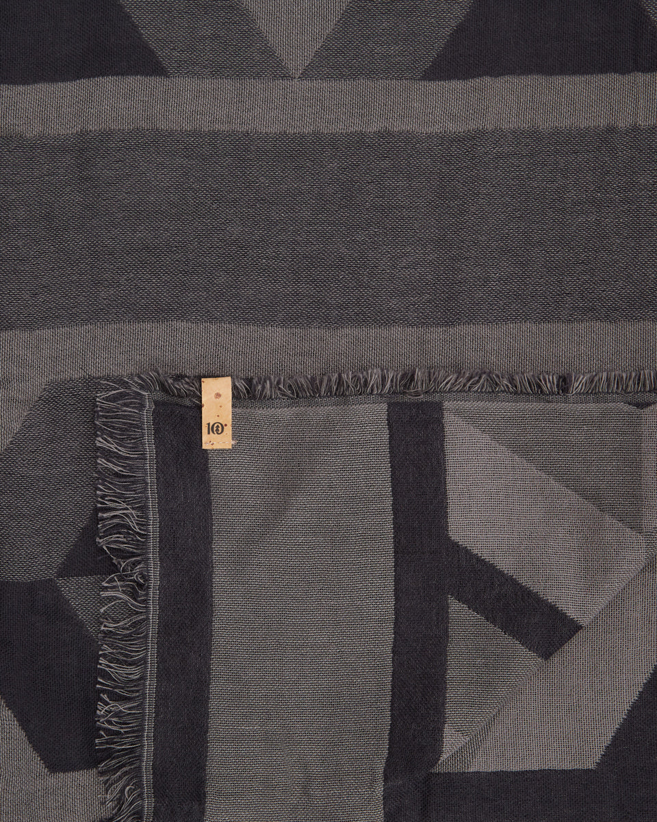 Cotton Geo Blanket Scarf-2