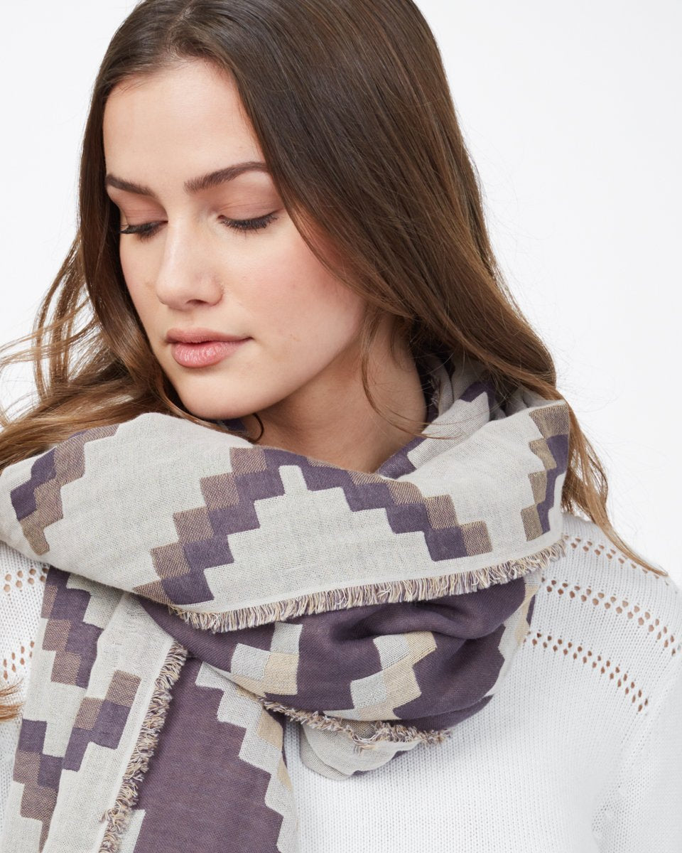 Organic Cotton Sumatra Blanket Scarf-2