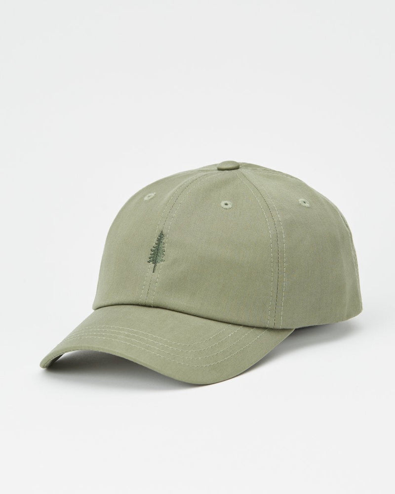 Tree Embroidery Tencel Peak Hat-1