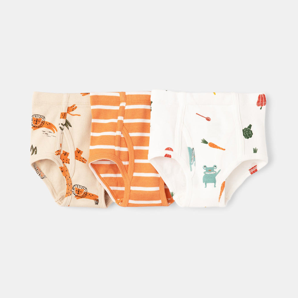 Boys Basic Briefs 3 pack | Rise Little Earthling |-1