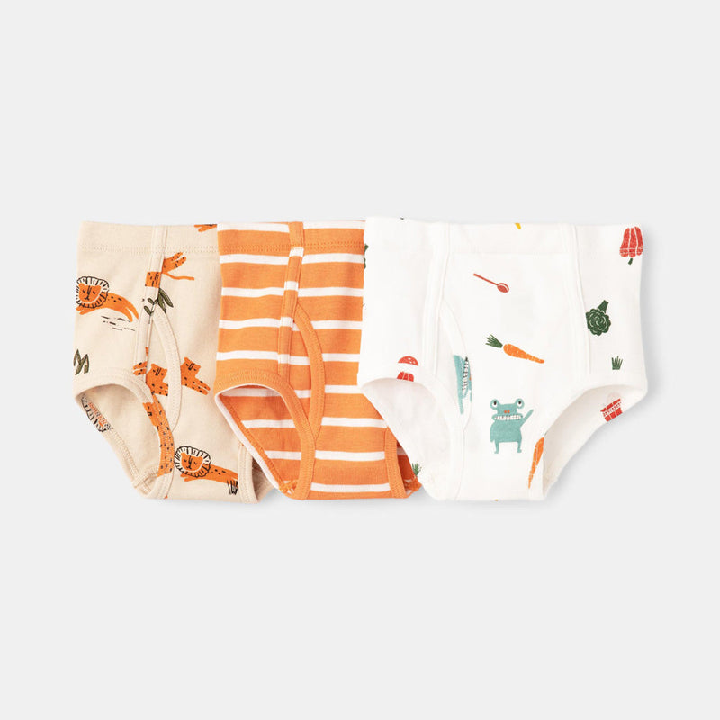 Boys Basic Briefs 3 pack | Rise Little Earthling |-1
